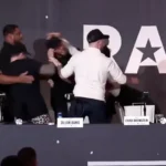 Arman Tsarukyan Charges Dillon Danis After Provocative T-Shirt Unveiling Sparks Stage-Clearing Brawl at RAF 14 Press Conference