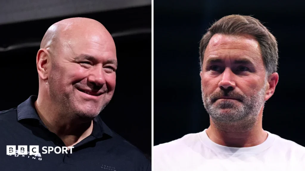 Dana White Praises Eddie Hearn for Keeping Tyson Fury vs. Anthony Joshua Fight in the UK, Expresses Weariness Over Promotional Feud