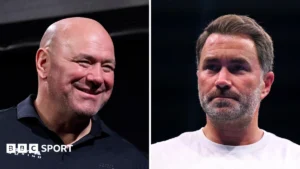 Dana White Praises Eddie Hearn for Keeping Tyson Fury vs. Anthony Joshua Fight in the UK, Expresses Weariness Over Promotional Feud