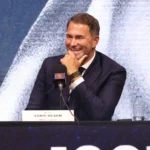 Eddie Hearn is having a very good day, and he is more than happy to let the entire boxing world know about it.