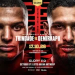 Miguel Trindade Claims Vacant Featherweight Title with TKO Victory at GLORY 110 in Antwerp
