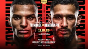 Miguel Trindade Claims Vacant Featherweight Title with TKO Victory at GLORY 110 in Antwerp