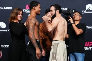 Otari Tanzilovi Pulls Off Stunning Second-Round Head Kick Knockout Against Malcolm Wellmaker at UFC Vegas 122