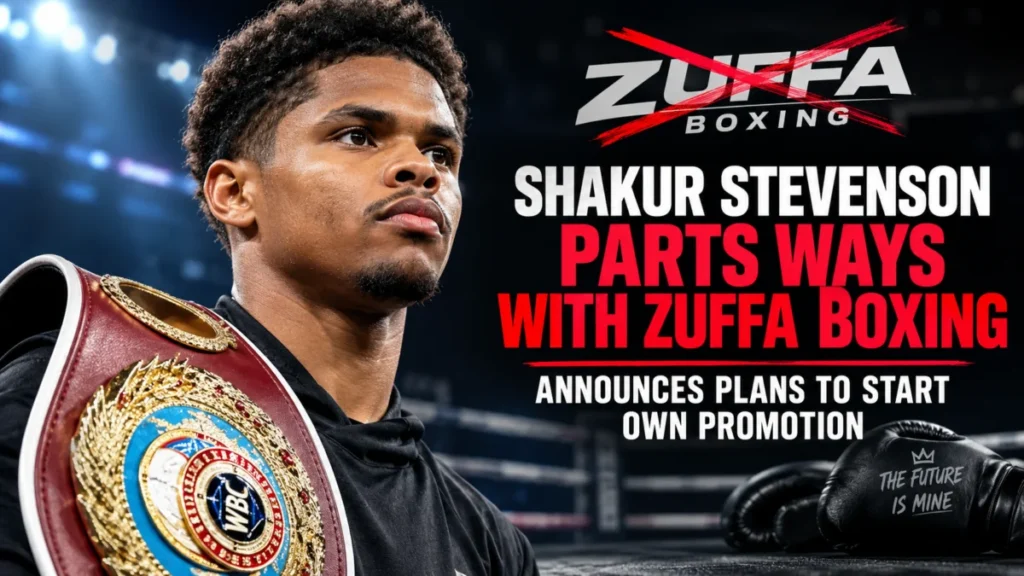 Shakur Stevenson Officially a Free Agent After Parting Ways with Zuffa Boxing Without Stepping into the Ring