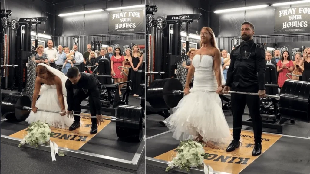 Tennessee Newlyweds Celebrate Nuptials With a 600-Pound Tandem Deadlift