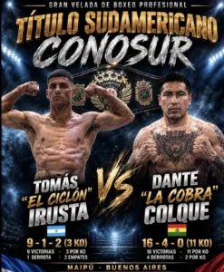 Tomás Fermín Irusta and Dante Colque Set for Super Lightweight Title Clash at Club Jorge Newbery