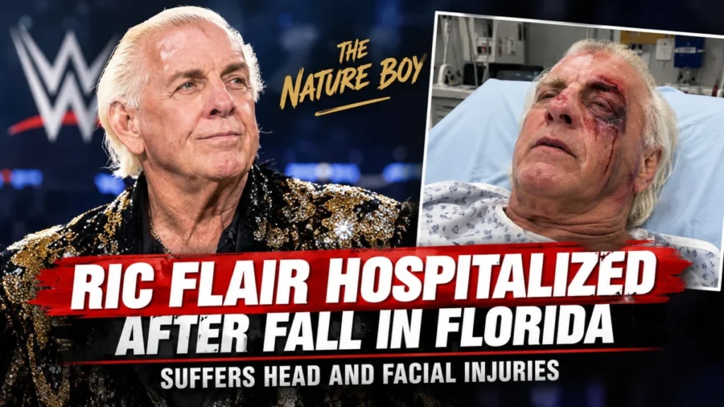 WWE Hall of Famer Ric Flair Hospitalized in Tampa Following Fall Outside Restaurant Hours After Blood Clot Diagnosis
